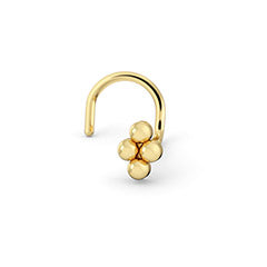 18k Gold Bali Nose Stud