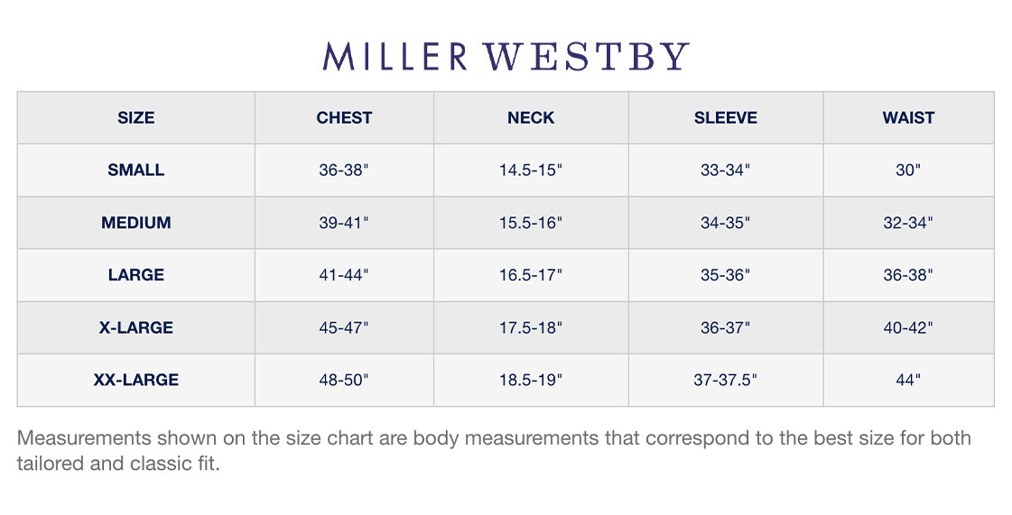 Miller Westby Size Chart – saintbernard.com