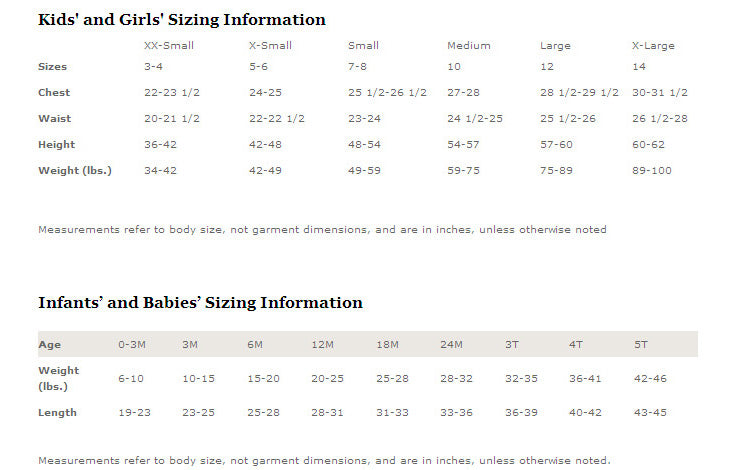 Patagonia Kids Size Chart