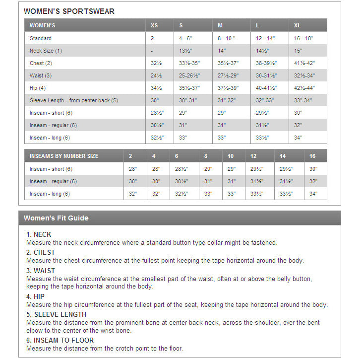 north face parka size chart