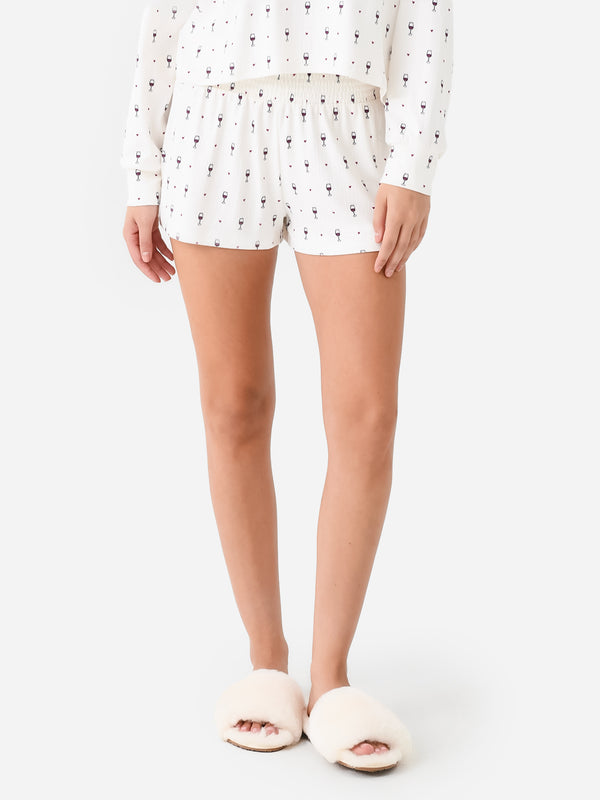 Gilly Hicks drawstring pajama shorts in white ditsy floral - part of a set