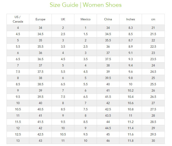 Sam Edelman Size Chart – saintbernard.com