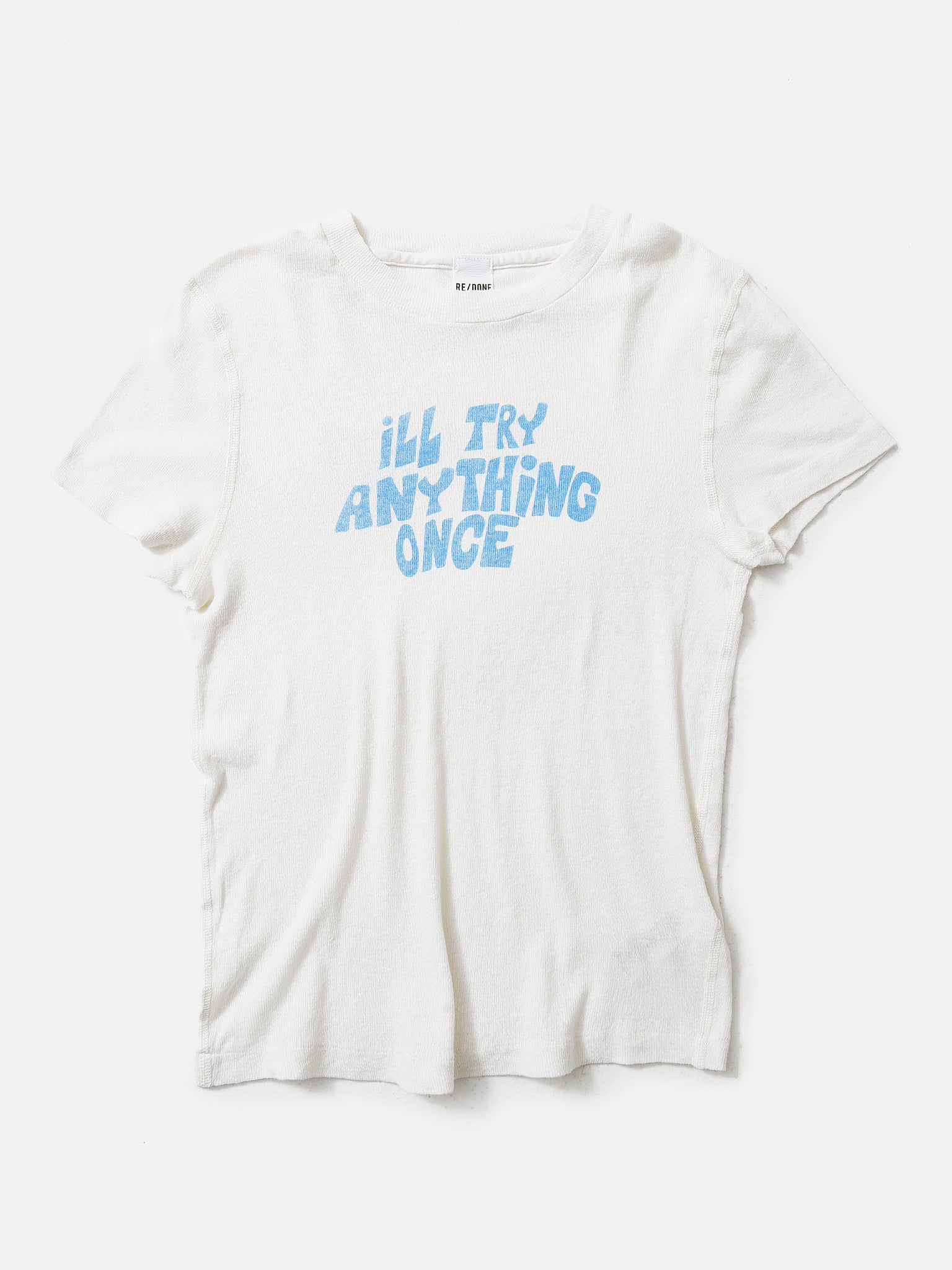 Re/Done Women's I'll Try Anything 90s Baby Tee - Saint Bernard