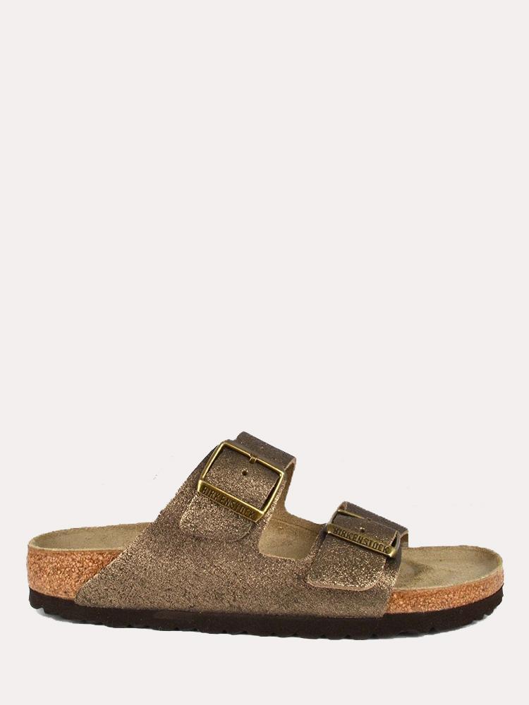 birkenstock washed metallic antique gold