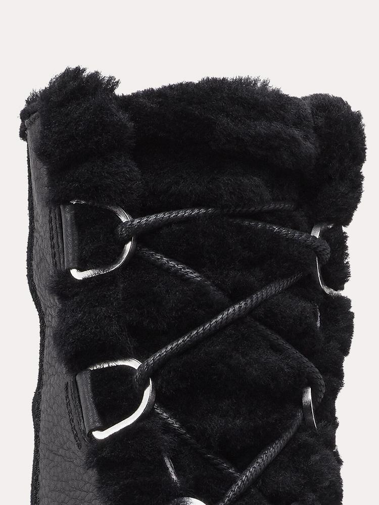 joan of arctic ii lux wedge genuine shearling bootie