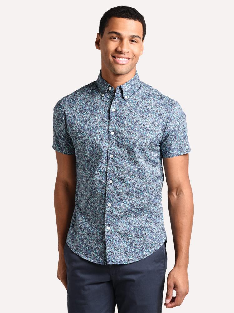 Bonobos Riviera Short Sleeve Shirt Slim Fit - Saint Bernard