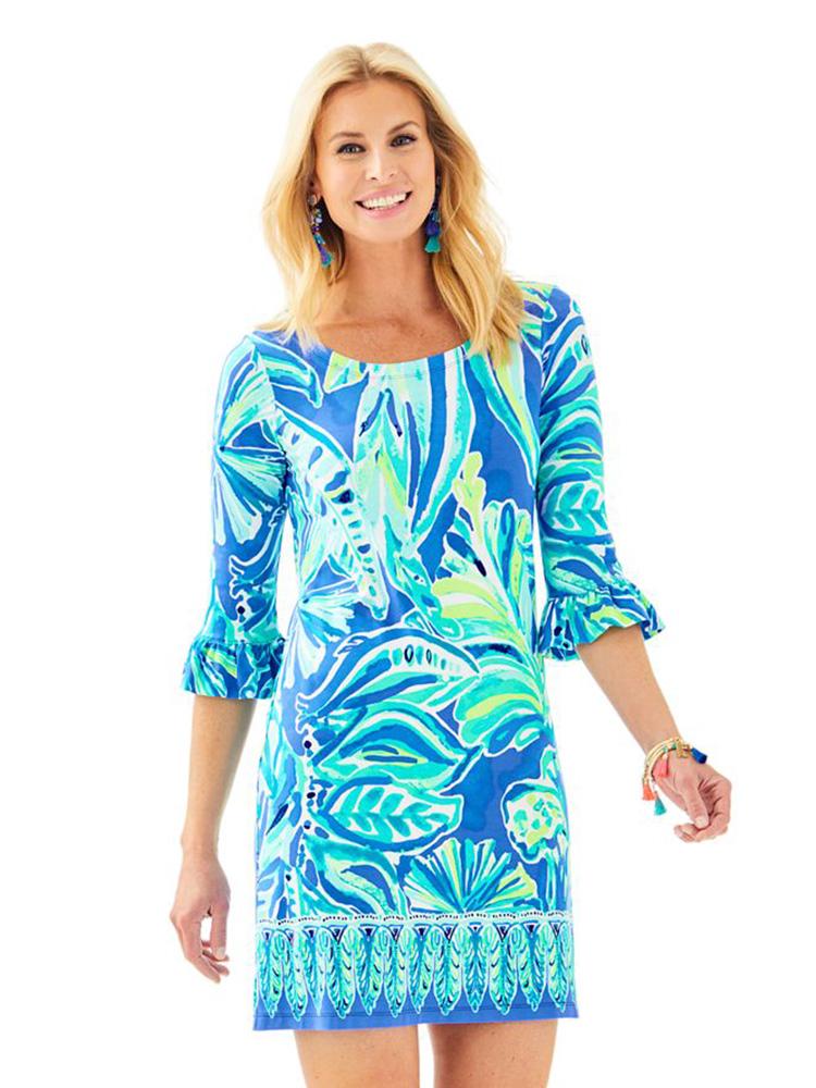 Lilly Pulitzer UPF 50+ Sophie Ruffle Dress - Saint Bernard