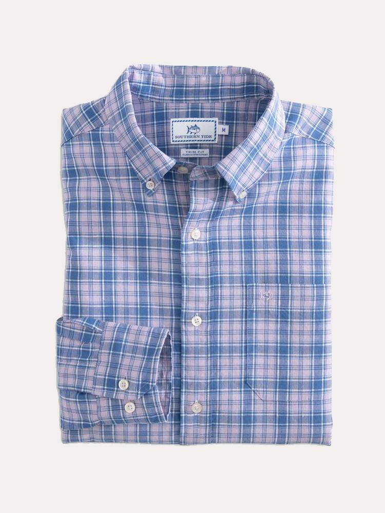 Southern Tide Men's Ocean Point Plaid Shirt - Saint Bernard