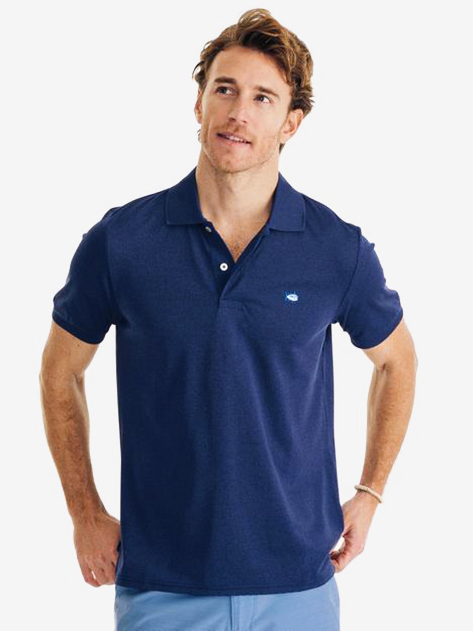 Southern Tide Men's Short Sleeve Jack Heather Performance Pique Polo ...