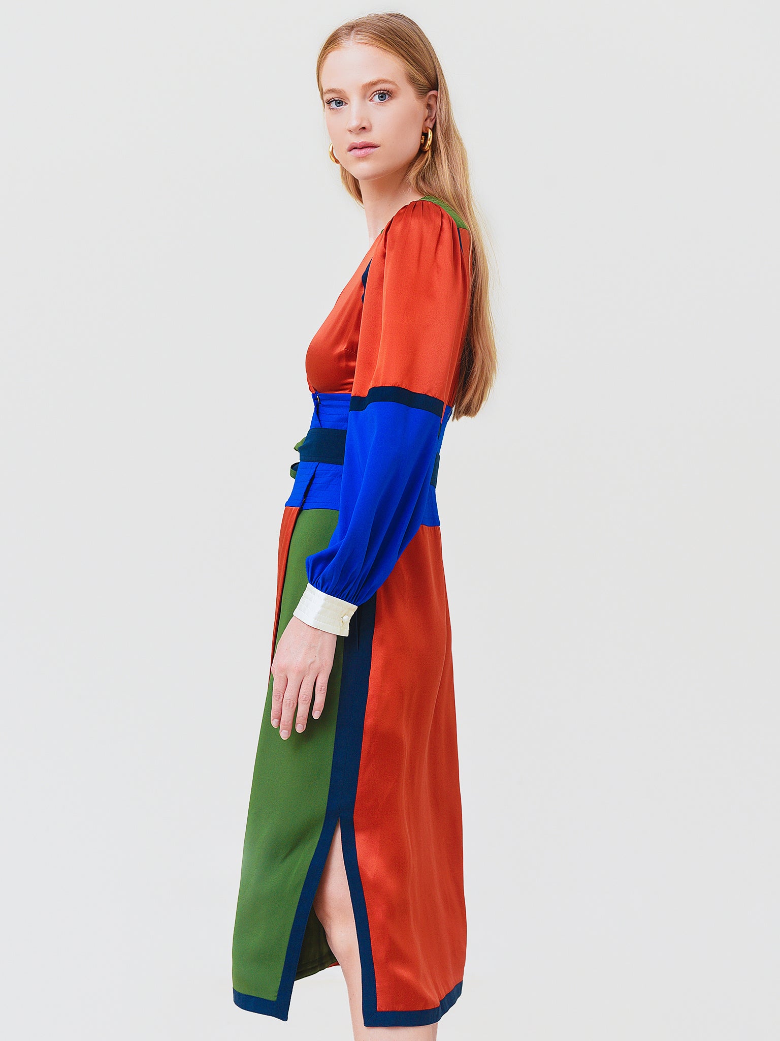 Tory Burch Women's Color-Block Wrap Dress - Saint Bernard