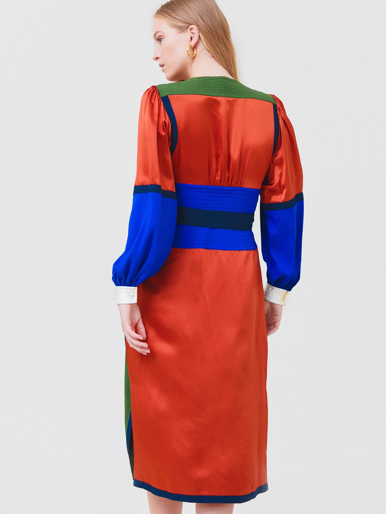 Tory Burch Women's Color-Block Wrap Dress - Saint Bernard
