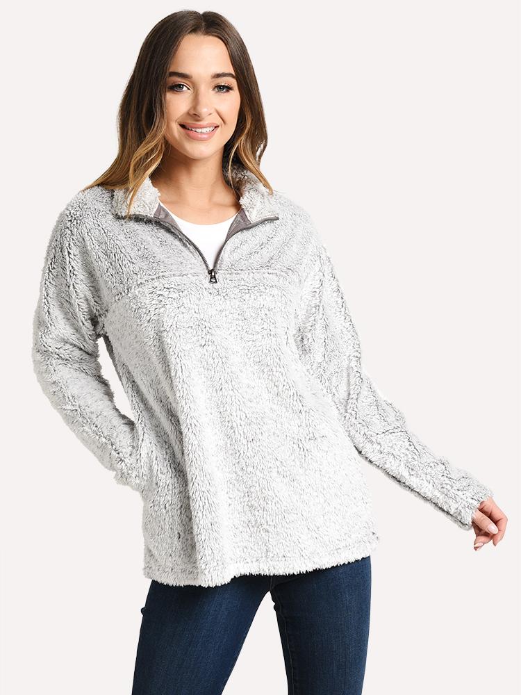 oatmeal sherpa pullover