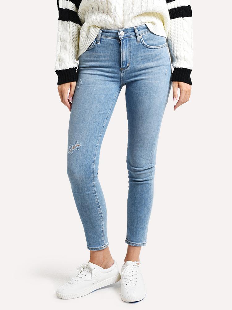 mid rise ankle jeans