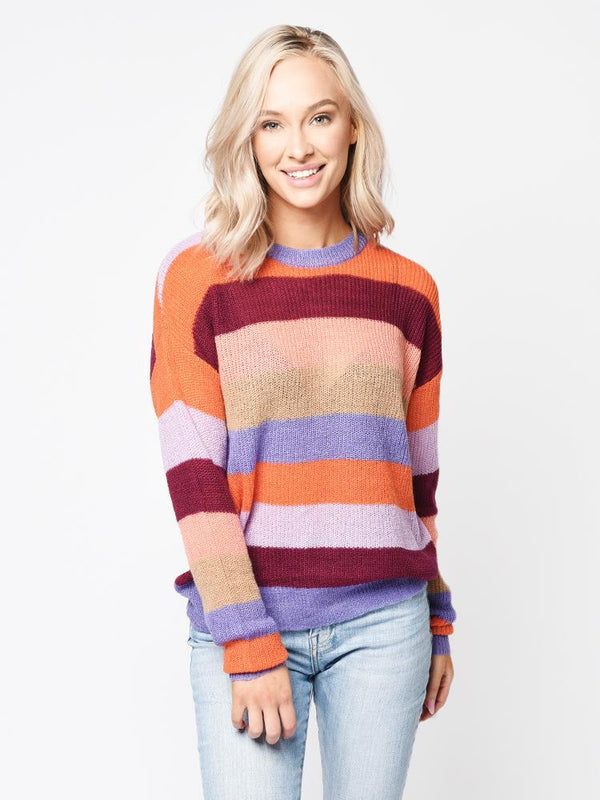 JOA Multi Color Stripe Knit Sweater - Saint Bernard