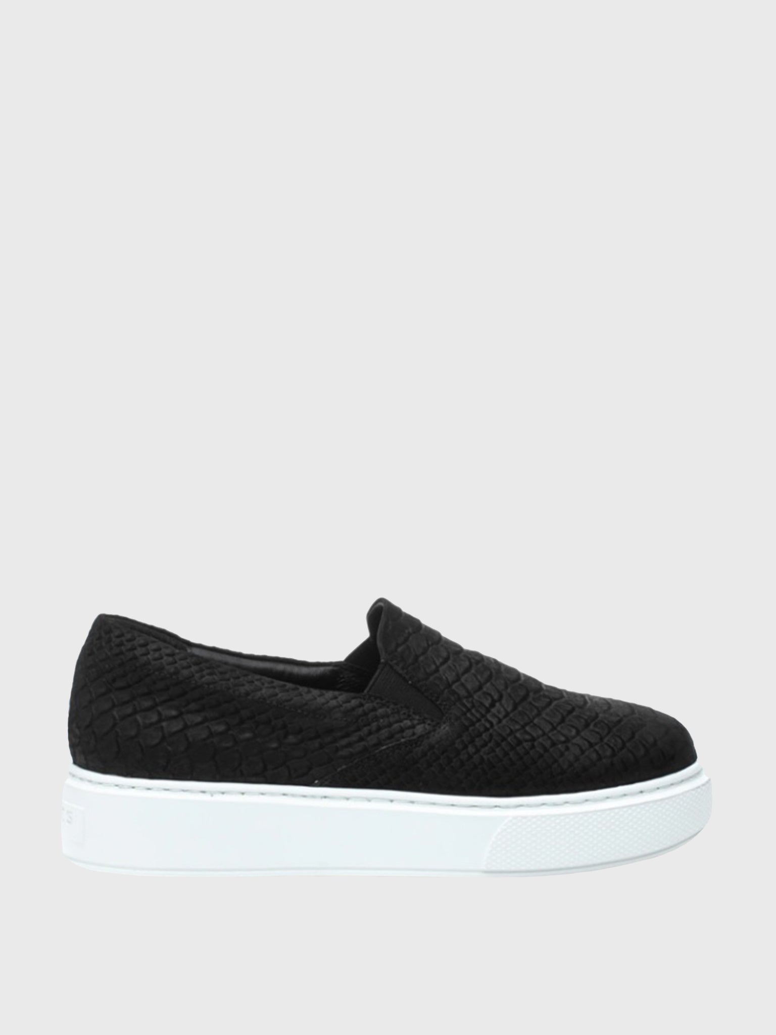 J Slides Delia Black Embossed Sneaker Saint Bernard