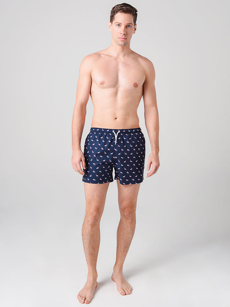 Bermies Men's Flamingo Swim Trunk - Saint Bernard