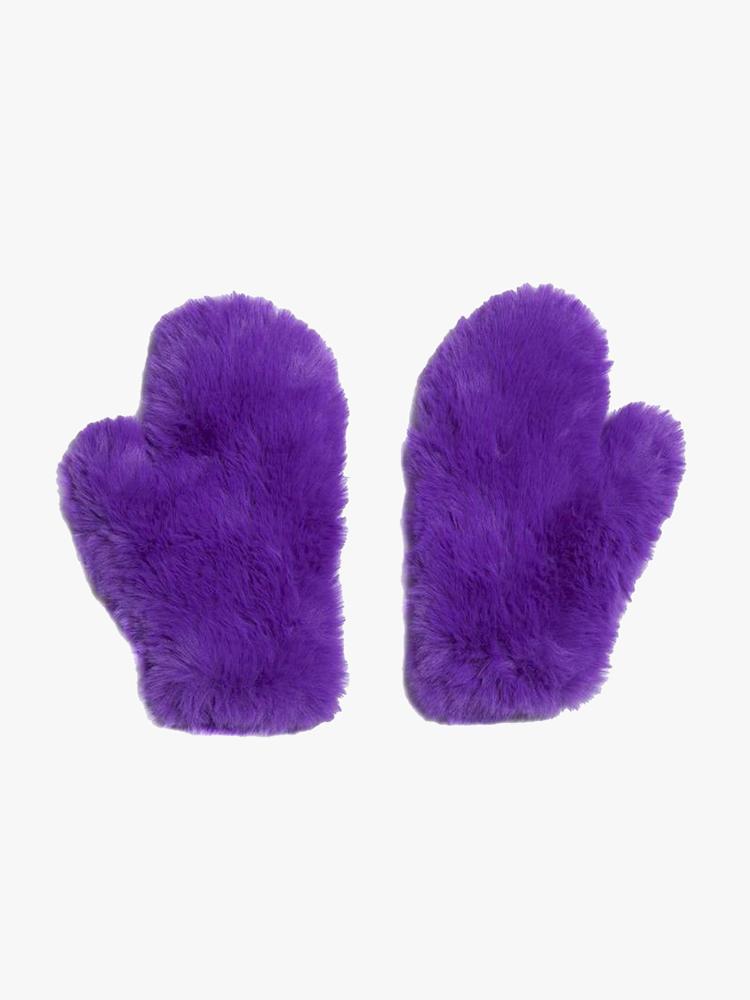 big fur mittens