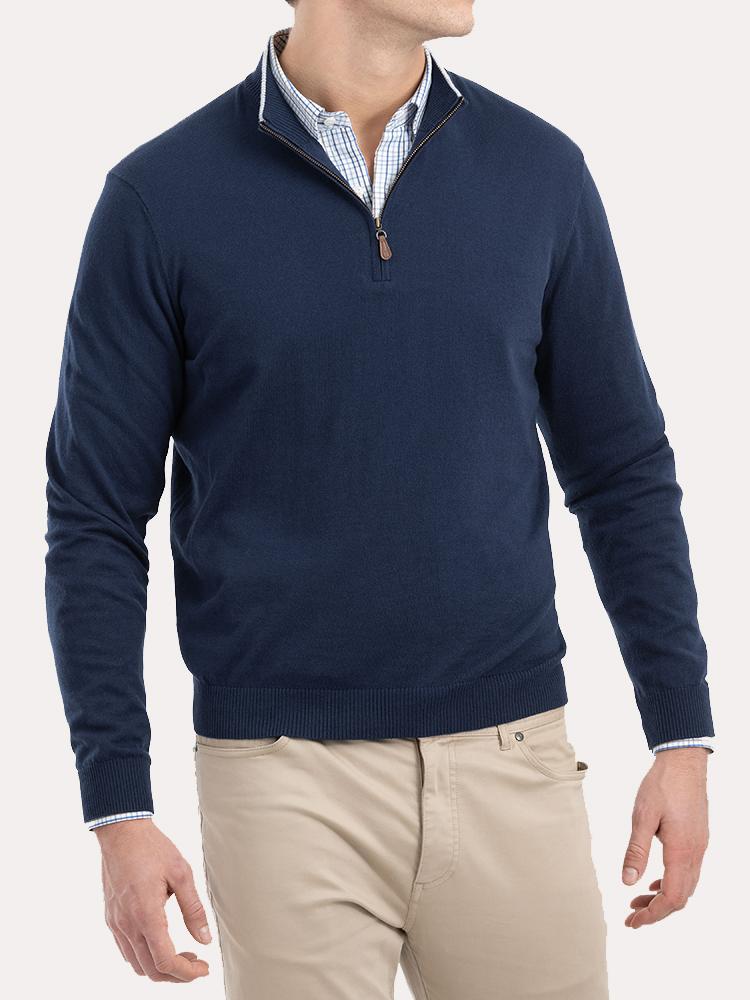 Johnnie-O Men's Bailey Quarter-Zip Pullover Sweater - Saint Bernard