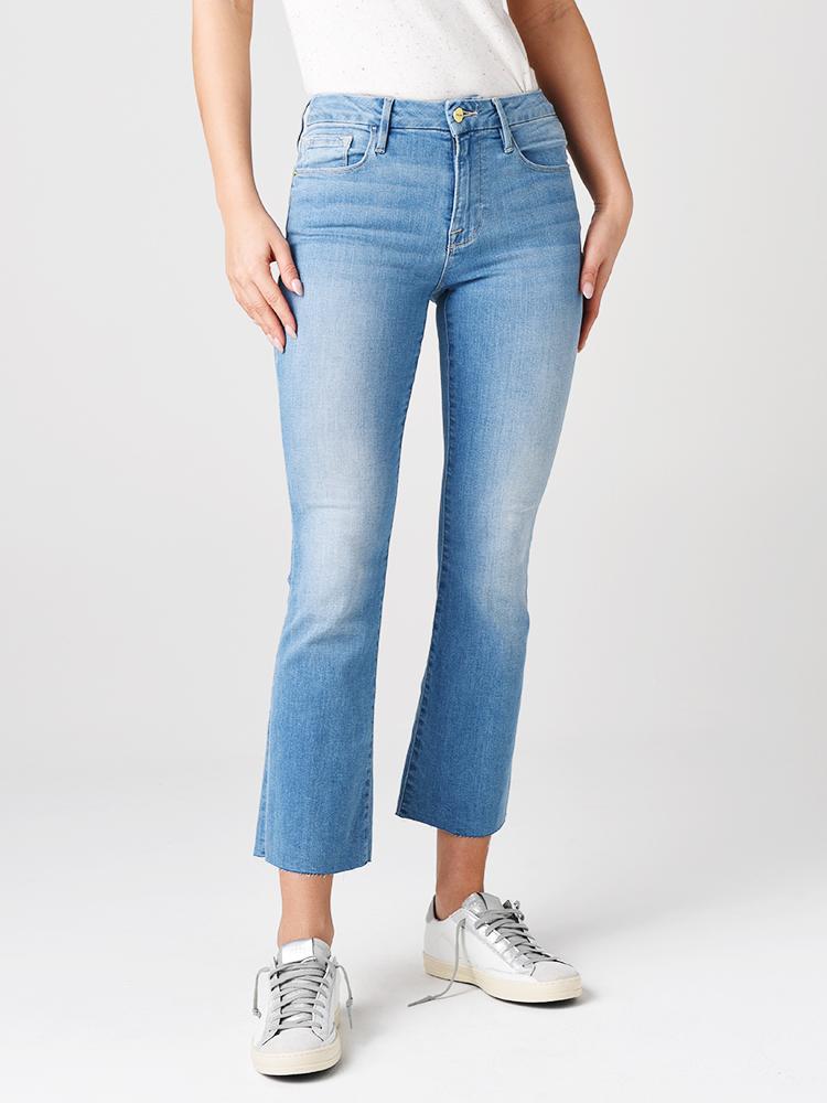frame le crop mini boot jeans