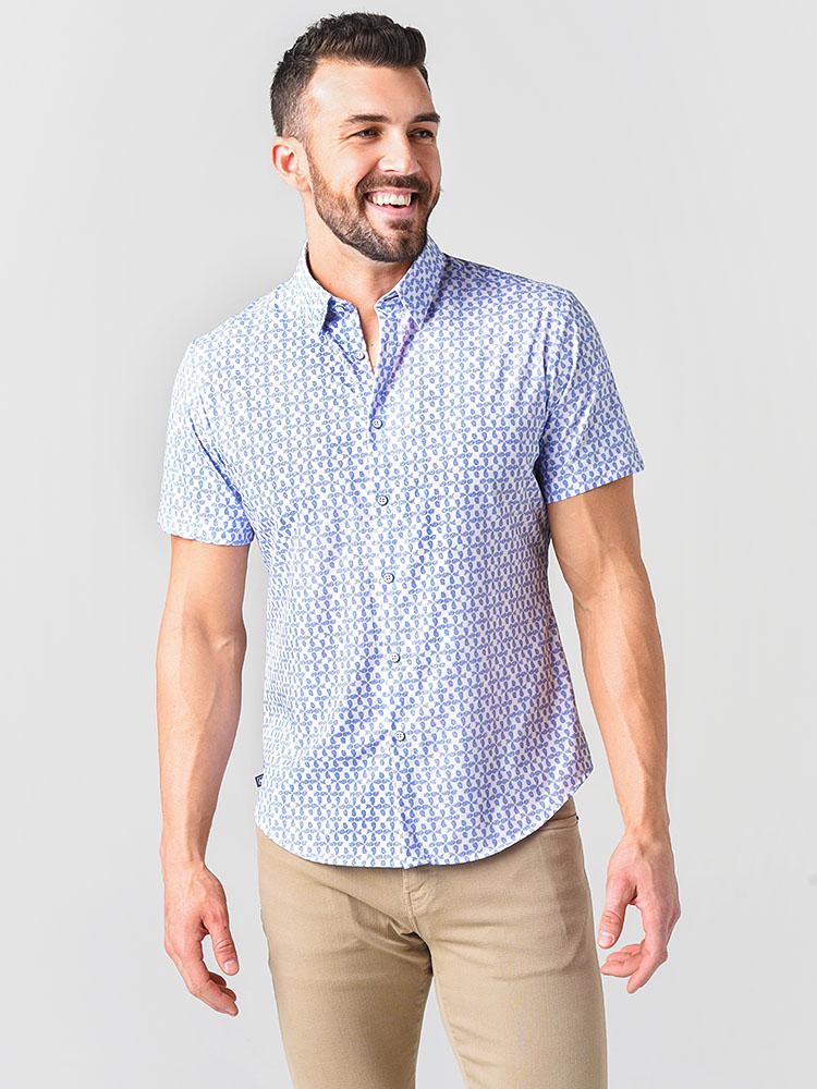 Mizzen+Main Leeward Short Sleeve Button Down Shirt - Saint Bernard