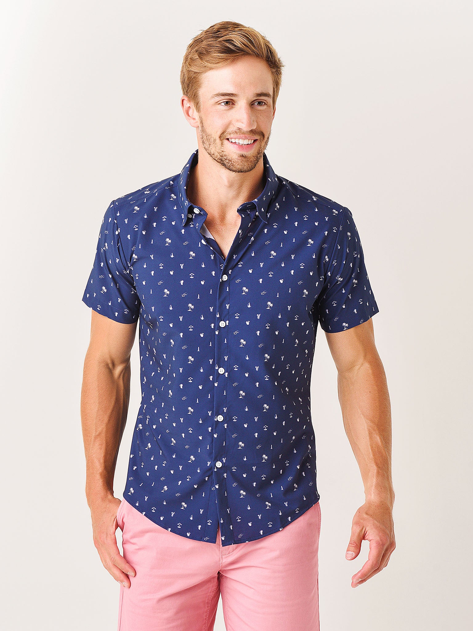 Mizzen+Main Men's Leeward Short-Sleeve Shirt - Saint Bernard