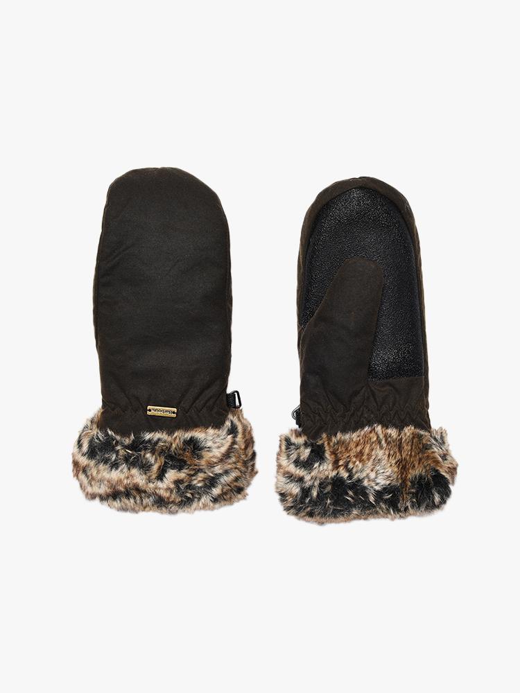 barbour wax mittens