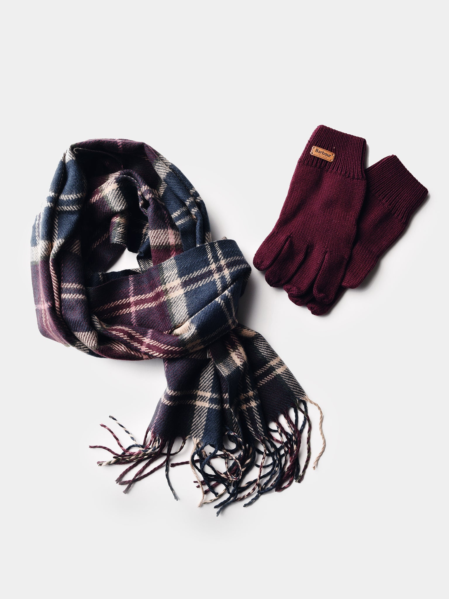 barbour scarf and glove set womens