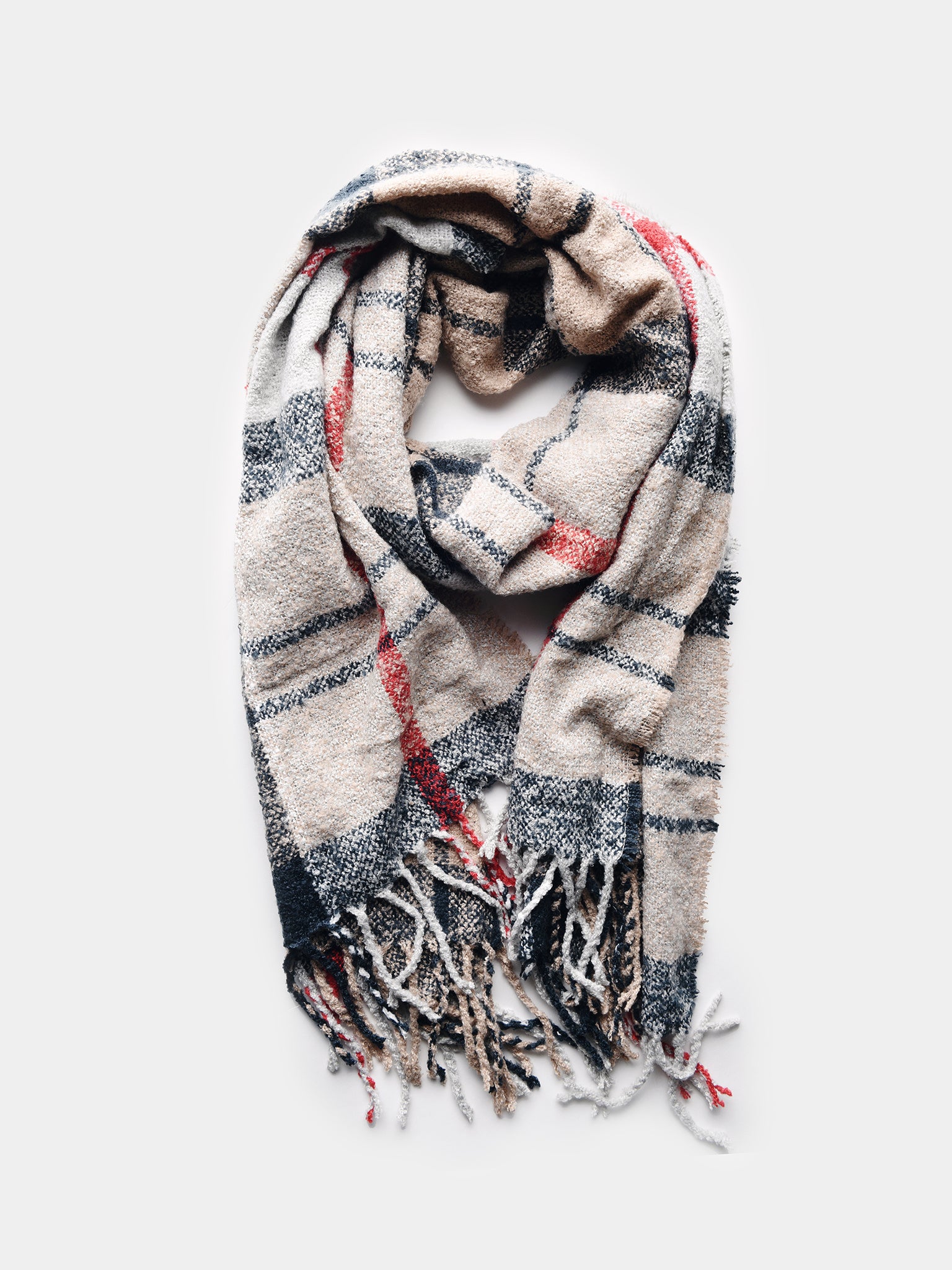 barbour pink and grey scarf