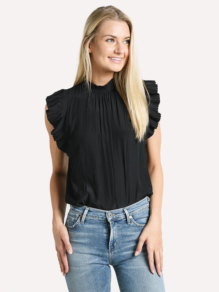 sleeveless ruffle top