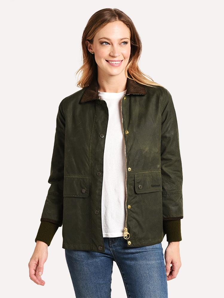 barbour wax jacket with hood womens