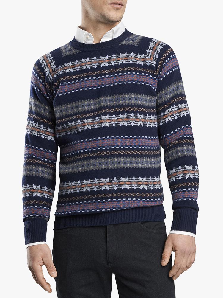 Peter Millar Men’s Mountainside Wicked Fair Isle Crewneck Sweater ...