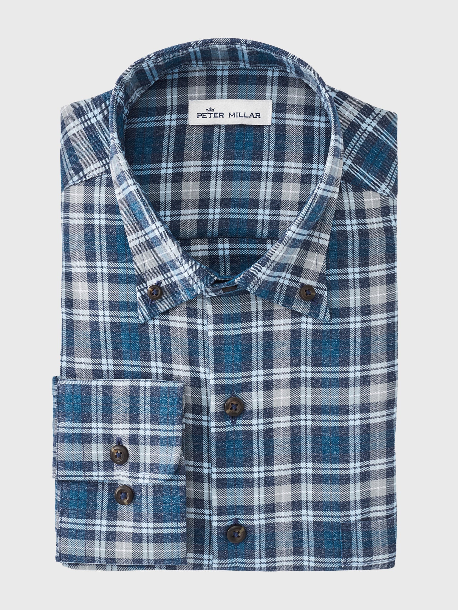 Peter Millar Crown Sport Men's Jackson Performance Flannel Sport Shirt ...