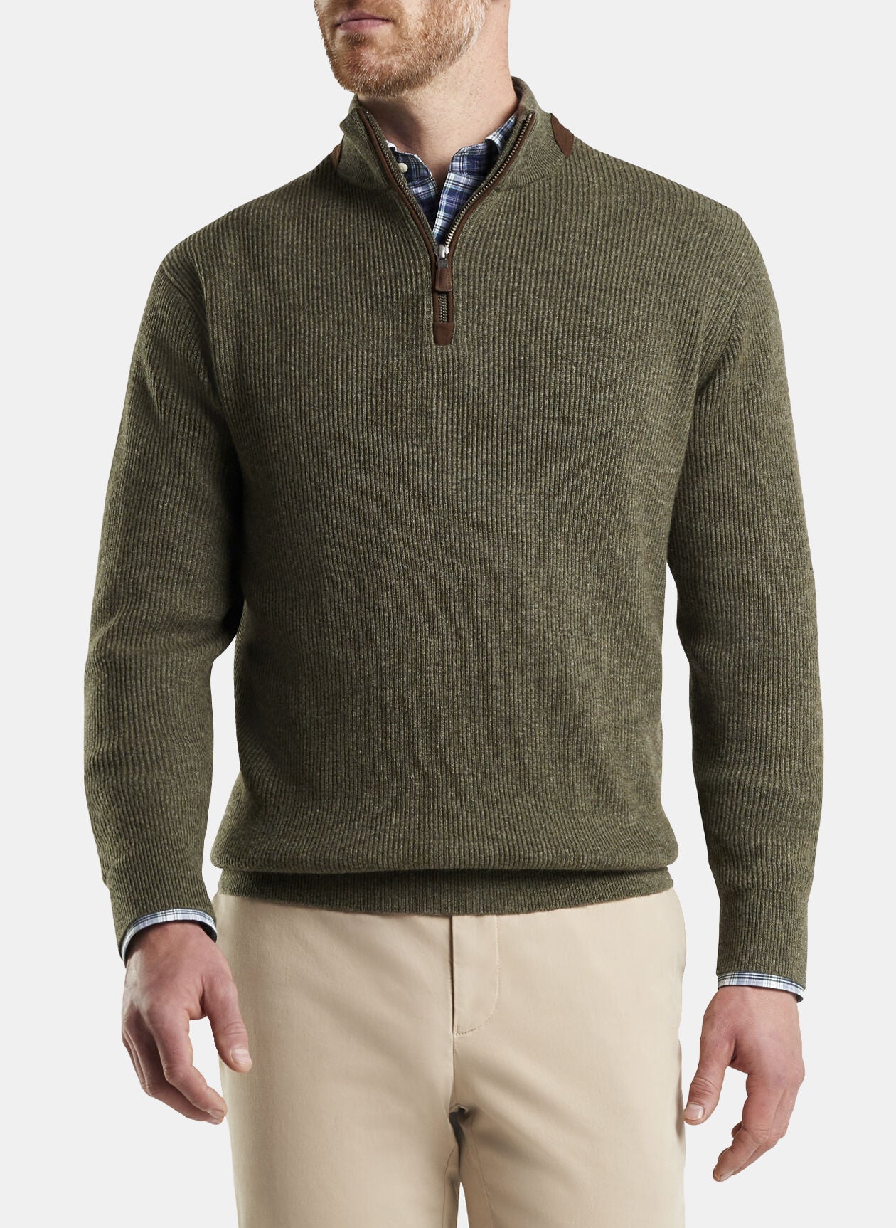 Peter Millar Crown Wool-Cashmere Quarter-Zip Sweater - Saint Bernard