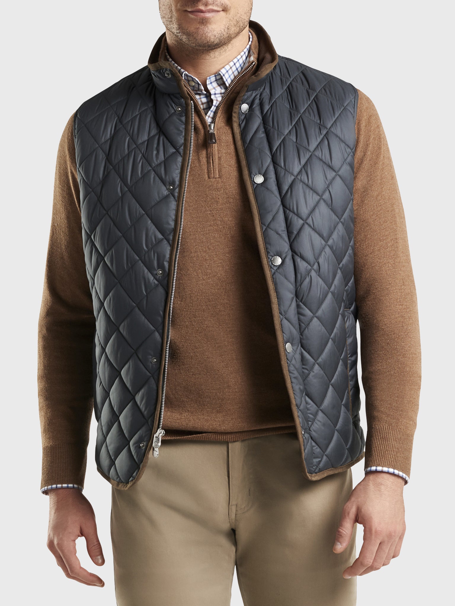 essex quilted wool travel vest