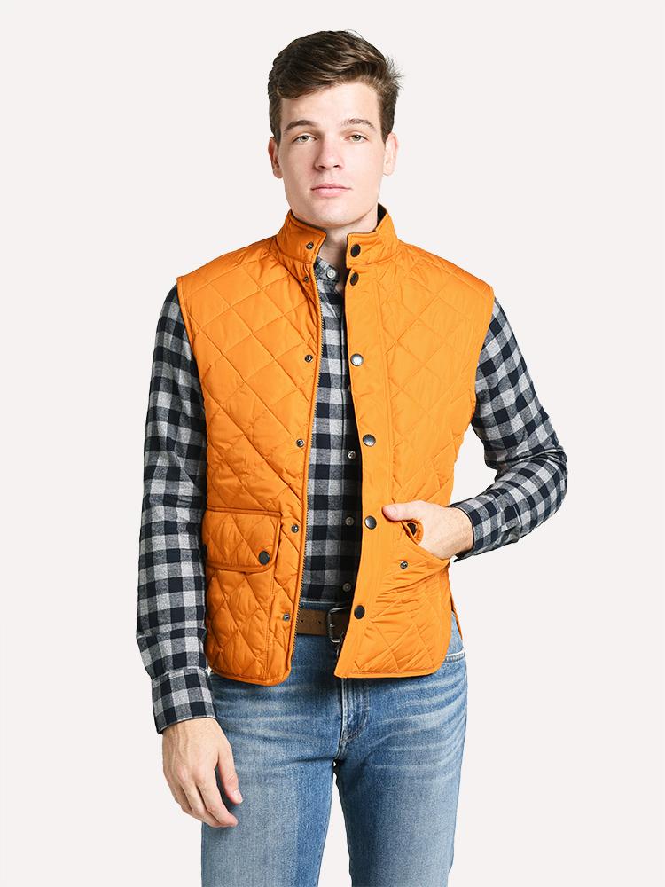 barbour lowerdale gilet orange