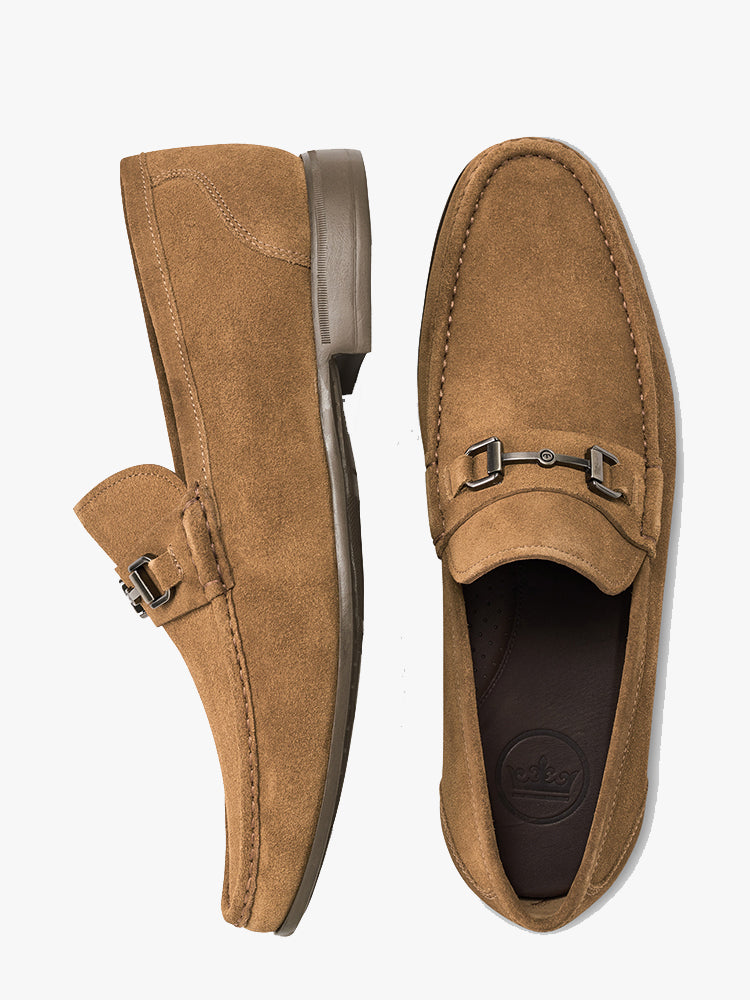 Peter Millar Crown Men’s Hyperlight Suede Bit Loafer - Saint Bernard