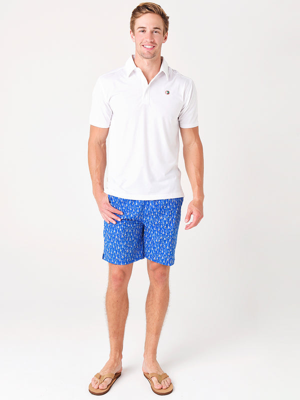 Peter Millar Seaside Men's Bottleneck Swim Trunk - Saint Bernard