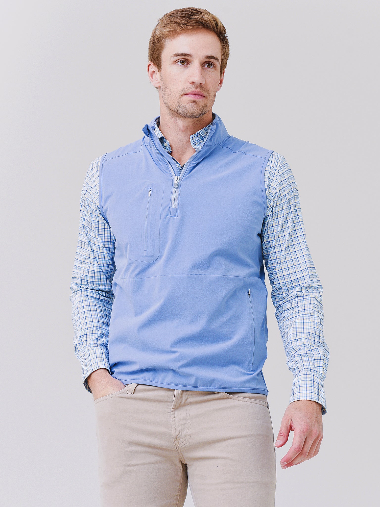 half zip sweater vest mens