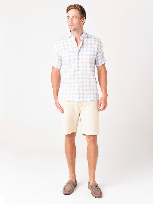 Barbour Men's Linen Mix Short - Saint Bernard