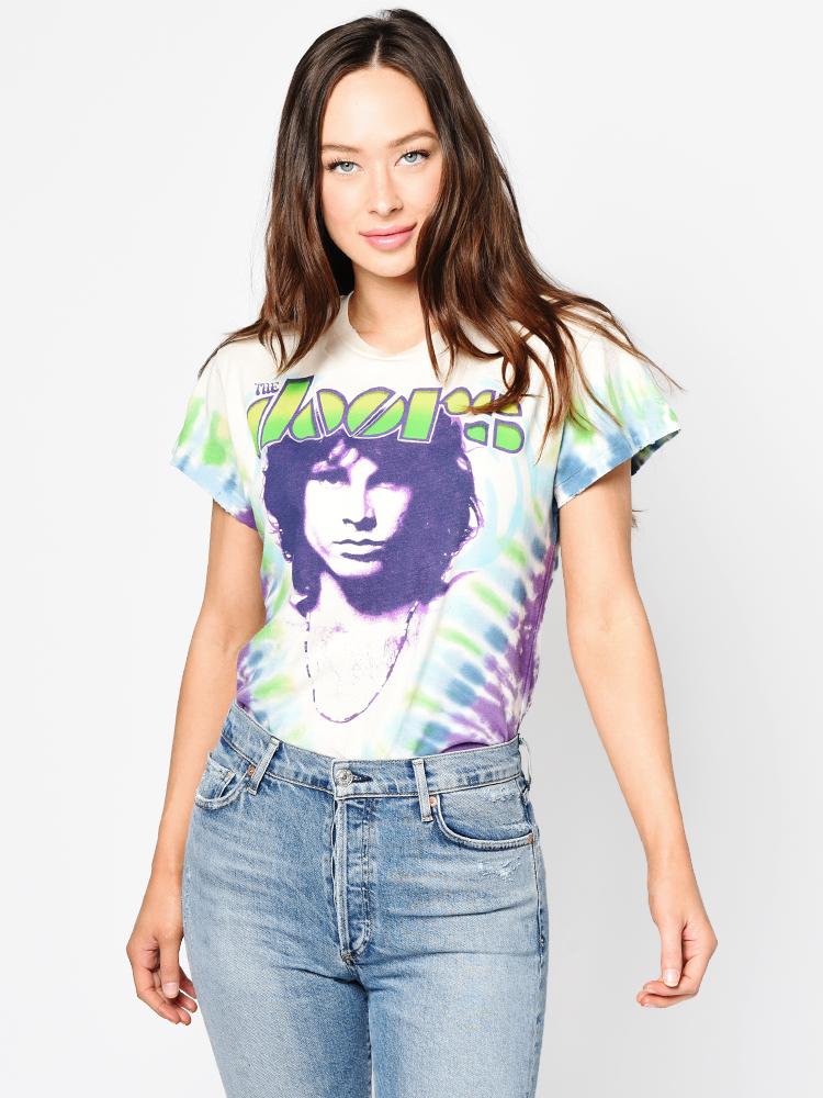 MadeWorn Women’s The Doors Morrison Tie Dye Tee - Saint Bernard