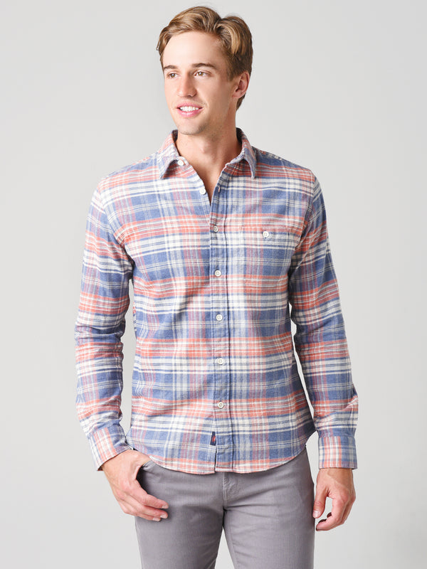 Faherty Brand Men's Stretch Seaview Flannel Shirt - Saint Bernard