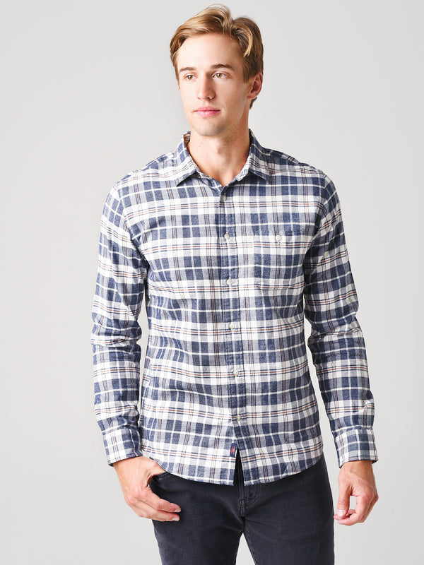 Faherty Brand Men's Stretch Featherweight Flannel Shirt - Saint Bernard