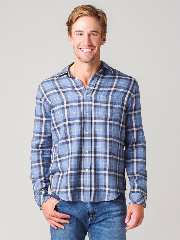 Rails Men's Long Sleeve Button-Down Shirt - Saint Bernard