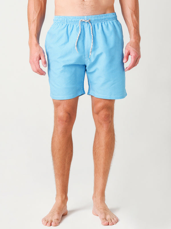 Michaels Swimwear Men's Wave Print Swim Trunk - Saint Bernard