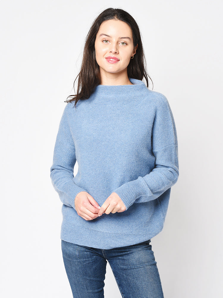 funnel neck pullover women's