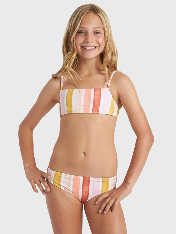 Billabong Girls So Stoked Bralette Bikini Set Saint Bernard 