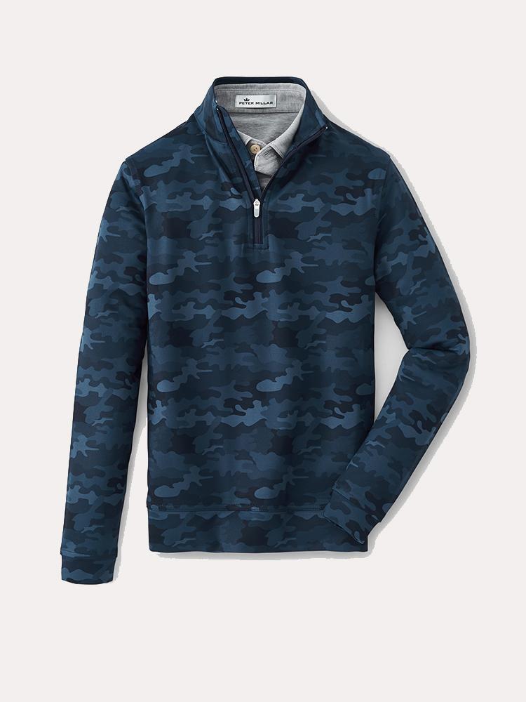 Peter Millar Boys' Perth Printed Camo Quarter Zip - Saint Bernard