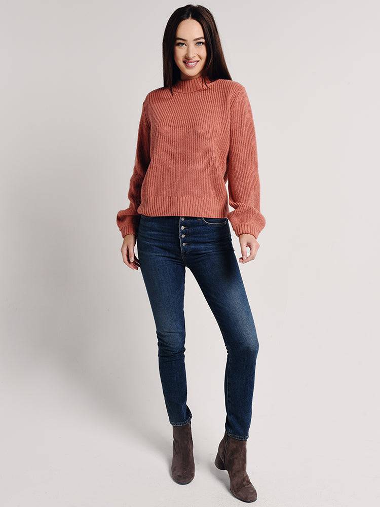 Trovata The Susan Mock Neck Sweater - Saint Bernard