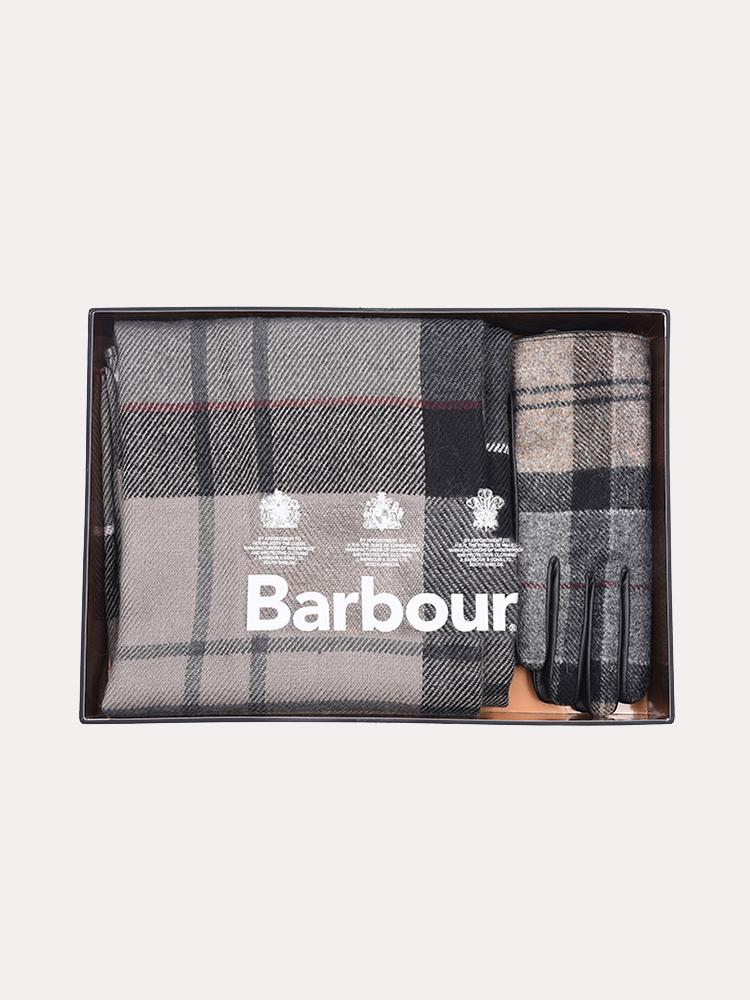 barbour scarf & glove gift set