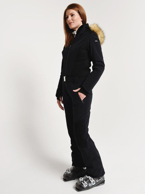 KJUS Women's Sella One Piece Suit with Fur Hood - Saint Bernard